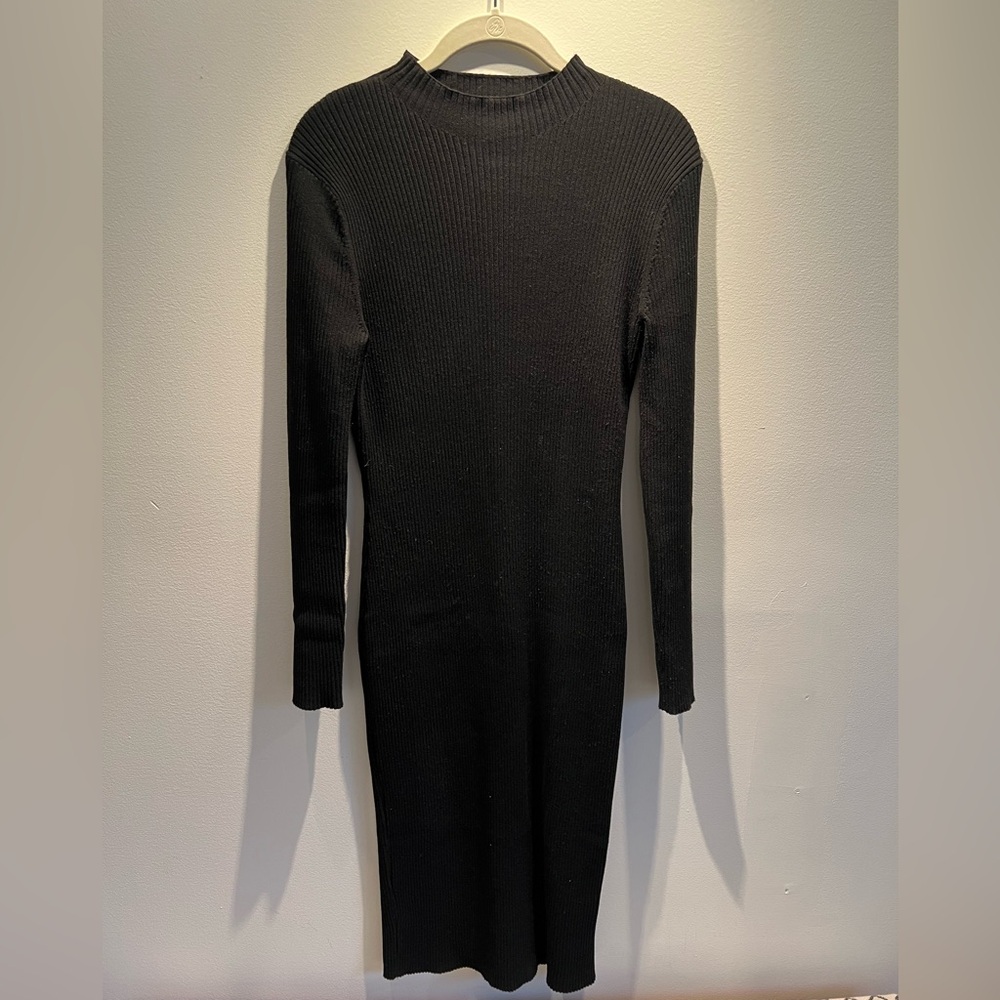 Elegant Black Knit Dress